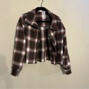Sadie & Sage Brown Plaid Jacket